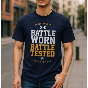 Under Armour Battle Worn Battle Tested Tee Shirt Short Sleeves Small Regular